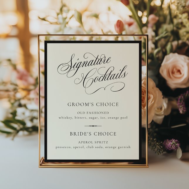 Poster Bebidas de Casse de STATELY Casamento (Criador carregado)
