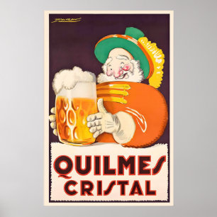 Poster Bebidas de Cerveja Quilmes Cristal Mauzan Vinho