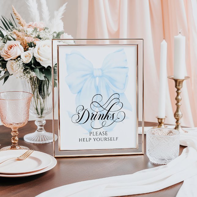 Poster Bebidas de Chá de fraldas Elegante Moderno com Arc (Criador carregado)