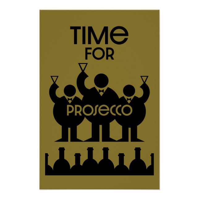 Póster Bebidas De Vinho Prosecco (Frente)