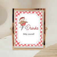 Bebidas do Chá de fraldas do Burger Vermelho