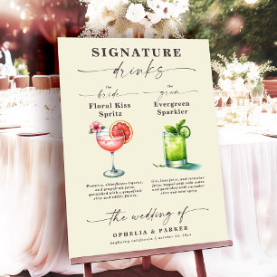 Poster Bebidas Especiais de Casamento Ophelia Noiva & Noi