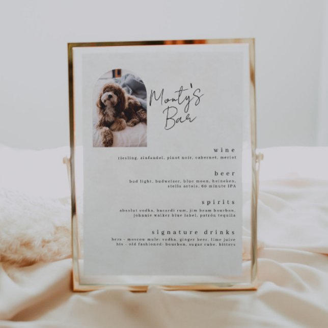 Poster Bebidas Especiais Menu do Pet Bar (Criador carregado)