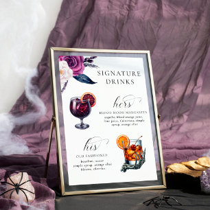 Poster Bebidas Marcantes Roxo e Preto Até a Morte
