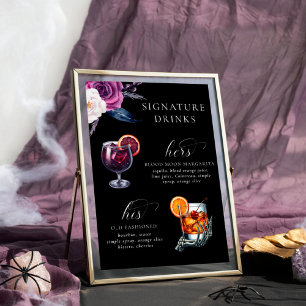 Poster Bebidas Marcantes Roxo e Preto Até a Morte