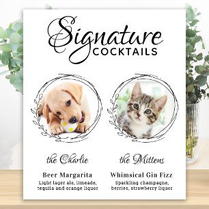 Poster Bebidas Personalizadas com a Assinatura do Cachorr