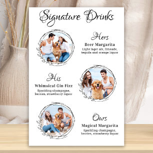 Poster Bebidas Personalizadas com Assinatura 3 Fotos de C