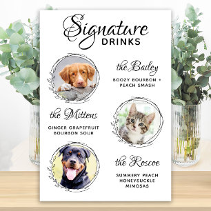 Poster Bebidas Personalizadas com Foto de Animais de Esti