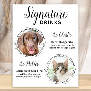 Poster Bebidas Personalizadas com Selo de Identidade Foto
