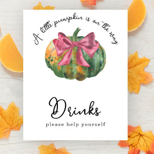 Poster Bebidas por chá de fraldas de abóbora aquosa
