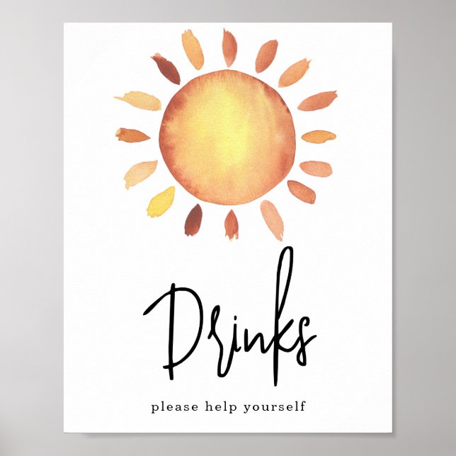 Poster Bebidas Sunshine (Frente)