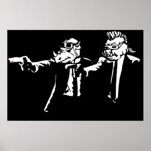Poster Bebop Rocksteady Thug life Pfiction mashup