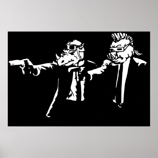 Poster Bebop Rocksteady  Thug life  Pfiction mashup (Frente)