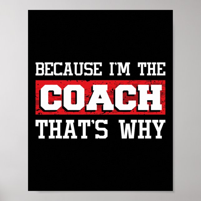 Poster Because I'm The Coach That's Why - Kickboxing Boxi (Frente)
