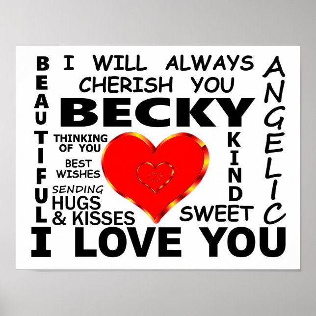 Poster Becky I Te Amo (Frente)