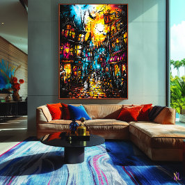 Poster Beco mágico - Arte Expressionista Fantasia