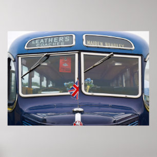 Poster Bedford OB Coach, por volta de 1950.