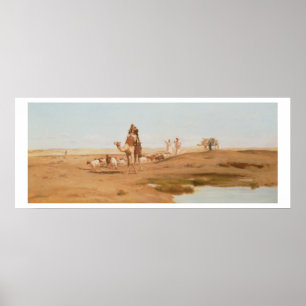 Póster Beduíno no deserto, 1884 (óleo em canvas)