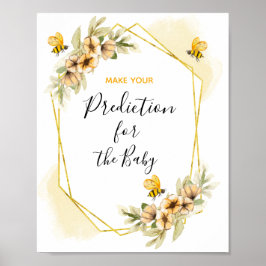 Poster Bee Botanical Floral Predicações para o bebê Poste