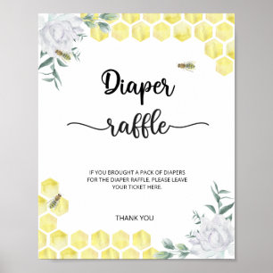 Poster Bee diaper raffle 