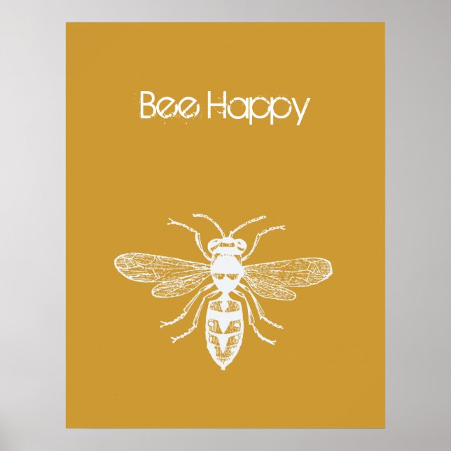 Póster Bee Happy (Frente)