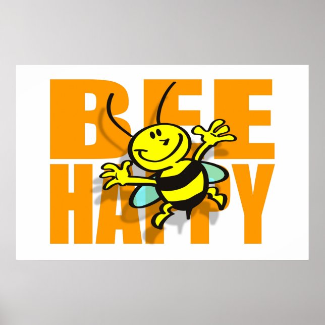 Póster Bee Happy (Frente)