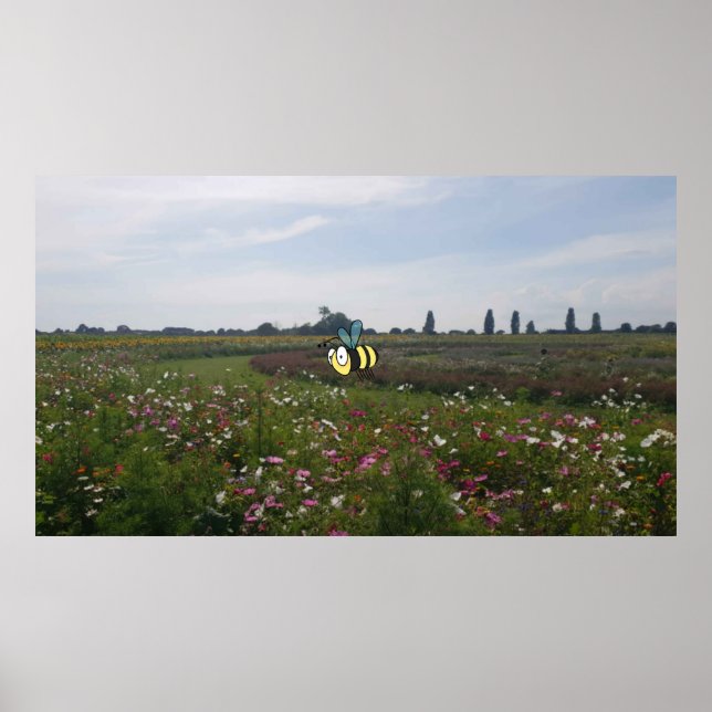 Poster Bee Happy. (Frente)