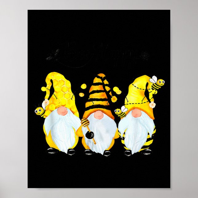Poster Bee Happy Bee Gnome Spring  (Frente)