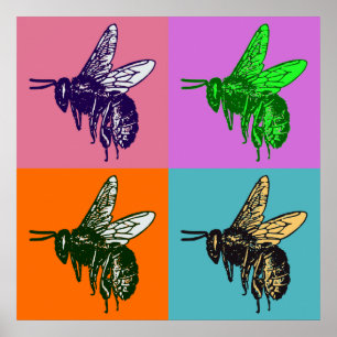Poster Bee Pop Art