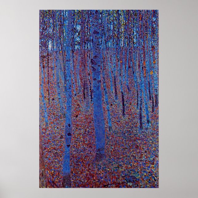 Póster Beech Forest por Gustav Klimt (Frente)