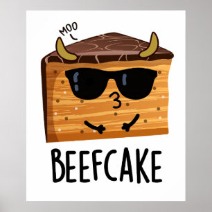 Poster Beefcake Funny Pun