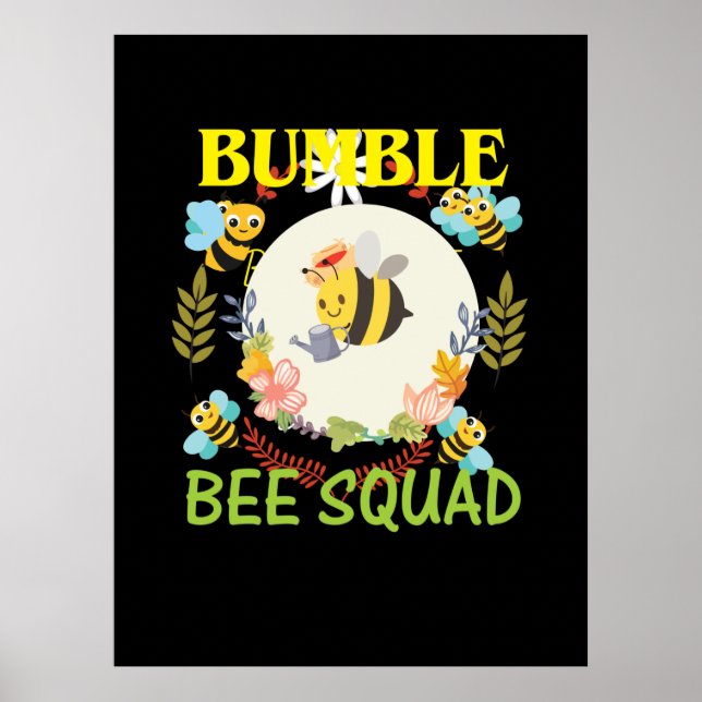 Poster Beekeeper Art Bumble Bee Squad (Frente)