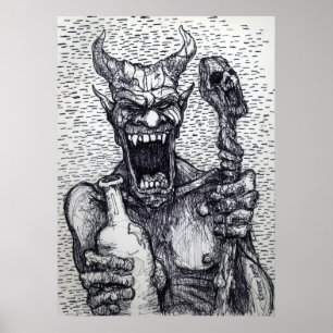 POSTER "BEELZEBUB GRANDE DO MAU BOOZIN "