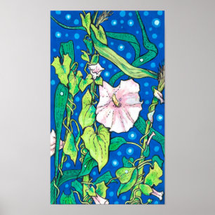 Poster Beendweed Reed Summer Wildflower Painting