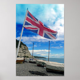 Poster Beer Beach Jurassic Coast Devon Inglaterra