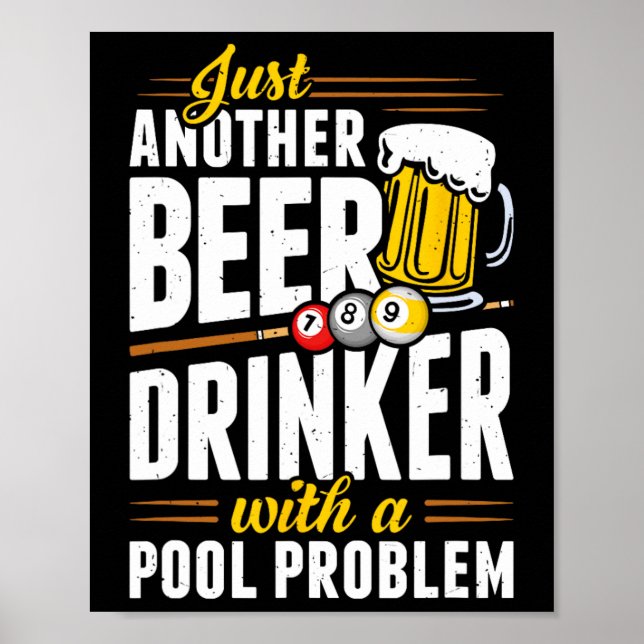 Poster Beer Beer Snooker Com Reprodutor De Piscina Com Pr (Frente)