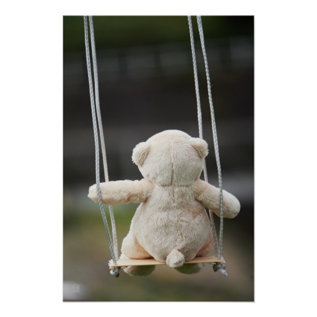 Póster Beer op Schommel in beweging. (Frente)