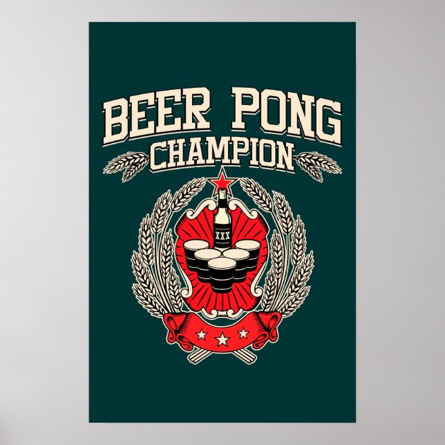 Póster Beer Pong Champion (Frente)
