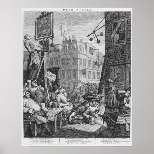 Póster Beer Street, 1751 (Frente)