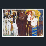 Poster Beethoven Frieze (detalhe), Gustav Klimt<br><div class="desc">Gustav Klimt (14 de julho de 1862 - 6 de fevereiro de 1918) foi um pintor simbólico austríaco e um dos membros mais proeminentes do movimento Secessão de Viena. Klimt é notado por suas pinturas, murais, esboços, e outros objetos de arte. Além de suas obras figurativas, que incluem alegorias e...</div>