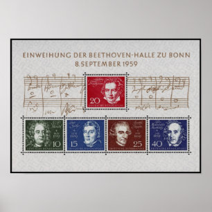 Póster Beethoven Handel Spohr Haydn Mendelssohn