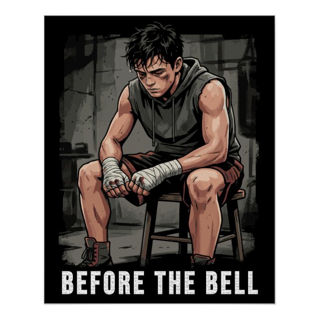 Póster Before The Bell Motivational Boxing Gym Art (Frente)