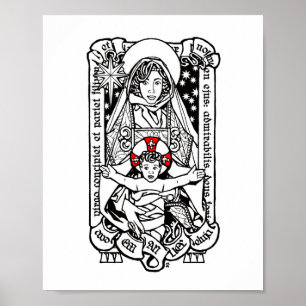 Poster Behold, uma Virgem deve conceber - Madonna e Chil