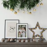 Póster Beige moderno scandi elegante, Natal<br><div class="desc">Beige a moderna e elegante aquarela rustica beige natural Cores contemporâneos escandinavos beges,  preto e branco,  poster de Natal.</div>