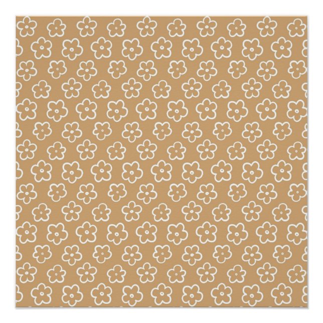 Póster Beige Y2K, Bold Wildflower, Primavera Art (Frente)