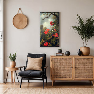 Poster Beija-flor e Passifloras