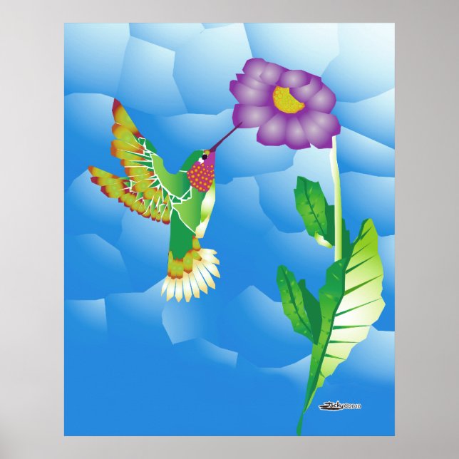 Póster Beija-flor: Estilizado (Frente)