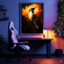Beija-flor Expressionista Contemporâneo Radiante