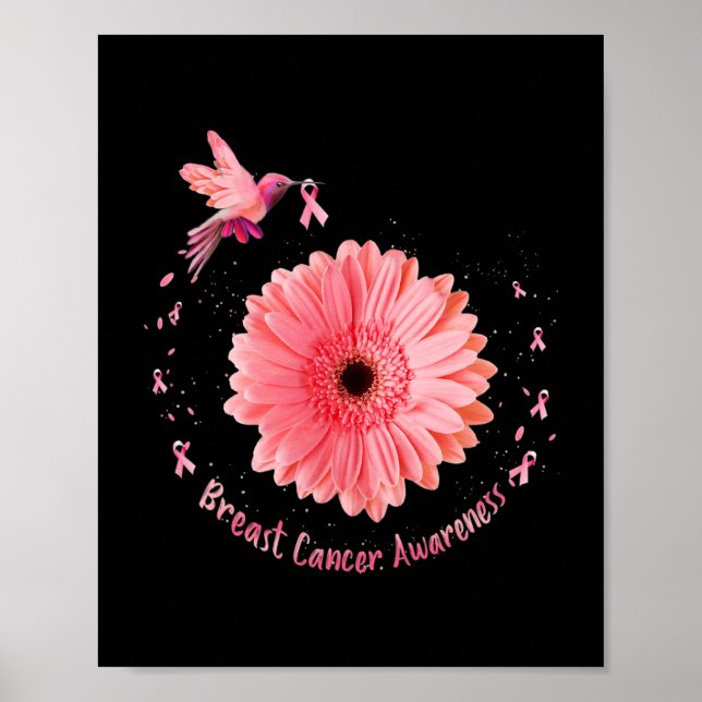 Poster Beija-flor Girassol Fita Rosa Fita Fita Cancer Aw (Frente)