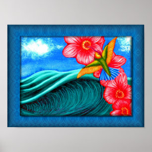 Poster Beija-flor Oceano